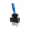 interruptor, 1 pino, preto, azul iluminado ON-OFF 12V