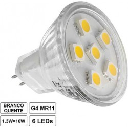 MR11 GU4 90LM LED Bulb 12v 5050 SMD 3000k