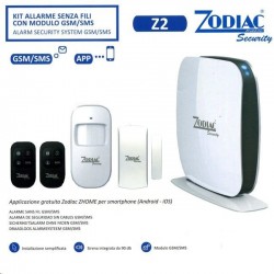 ALARME DE CASA GSM S/FIOS COM COMANDO E SENSORES ZODIAC