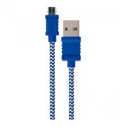 Cabo USB "A" / Micro USB 1mt AZL/BRC Algodão 30401220 DCU