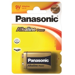 Pilha alcalina 9V 6LR61 - Panasonic ALKALINE