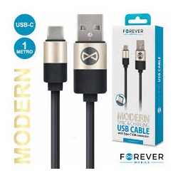 Cabo USB-A 2.0 Macho / USB-C 1M FOREVER
