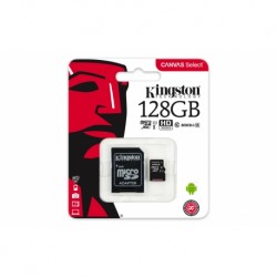 Micro SDXC 128GB Canvas Select 80R CL10 UHS-I Card + SD Adapter