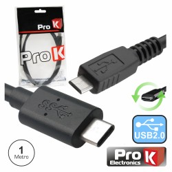 Cabo USB-C/Micro USB 1MT PROK