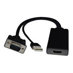 Conversor Adaptador VGA para HDMI + Audio - NBA306
