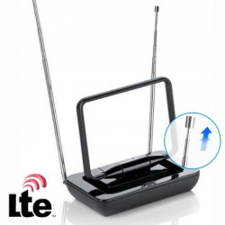 Antena TDT Interior Digital VHF/UHF/FM Filtro LTE 4G