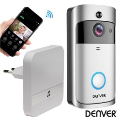 Vídeo Porteiro Wi-Fi C/ Alarme Sensor Pir 720p Ipx4 DENVER