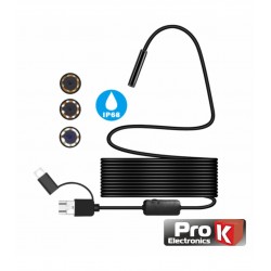 Câmara Endoscópica HD USB-C/micro-USB/USB Android OTG IP68