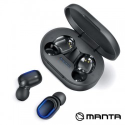 Auriculares Earbuds Bluetooth TWS Preto Manta