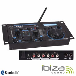 Mesa De Mistura 19" 2 Canais USB Bluetooth Preta IBIZA