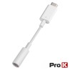ADAPTADOR USB-C MACHO / JACK 3.5MM 11MM BRANCO PROK