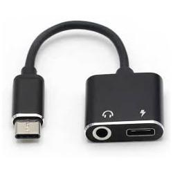 Adaptador USB-C para entrada de 3,5 mm e adaptador de áudio e carga USB-C