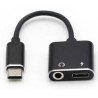 Adaptador USB-C para entrada de 3,5 mm e adaptador de áudio e carga USB-C